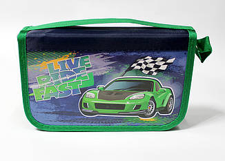 Пенал з наповненням Kidis (2 відділи) "Hight speed" 2 види