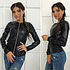Тонка демісезонна куртка-жакет з екошкіри "Karo" оптом I Норма, фото 3