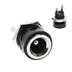 Роз&apos;єм гніздо живлення DC022B 5.5x2.1мм з різьбою на панель