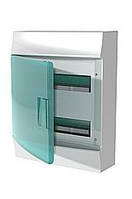 Щит накладний Mistral41W650, 24 модулів, прозорі двері, з кол. колодкою, 292х382х120