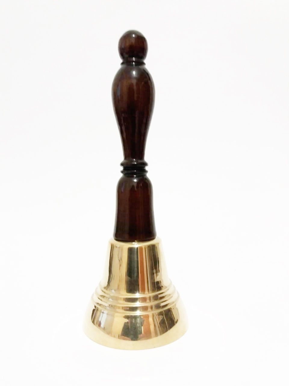 Дзвіночок бронзовий із дерев'яною ручкою No4. d50 мм