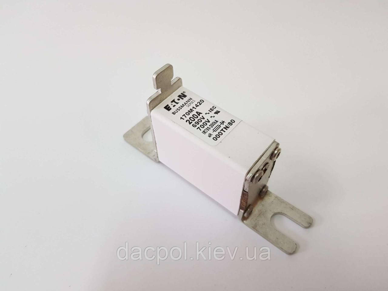 Запобіжник 170M1420 (200A. 690V. 000 size. fast fuse. під болт )