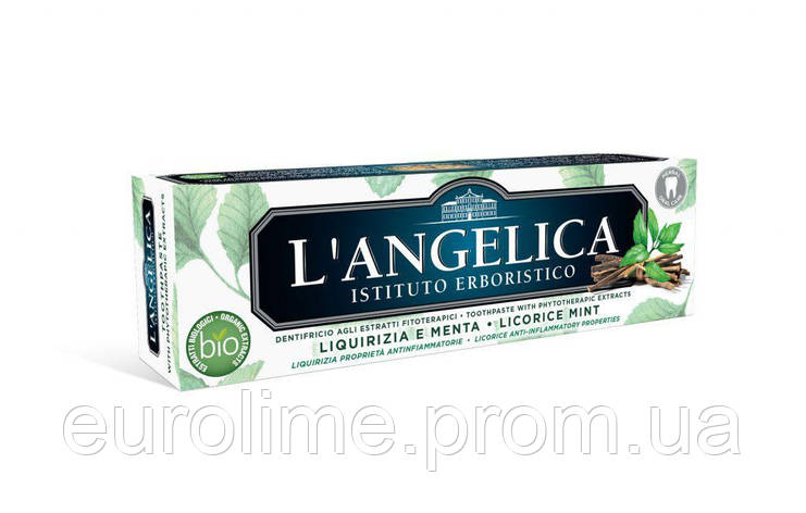 L'angelica toothpaste liquirizia e menta/Зубна паста М'ята та Солодка Протизаюча, фото 2