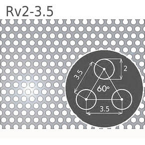 Перфорований неіржавкий лист Rv2-3.5/1.0/1000х2000, фото 1