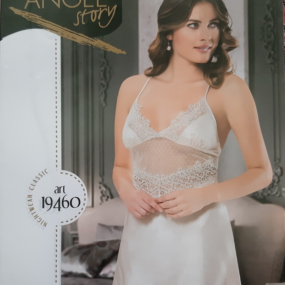 Атласна нічна сорочка з мереживом, Angel Story, фото 1