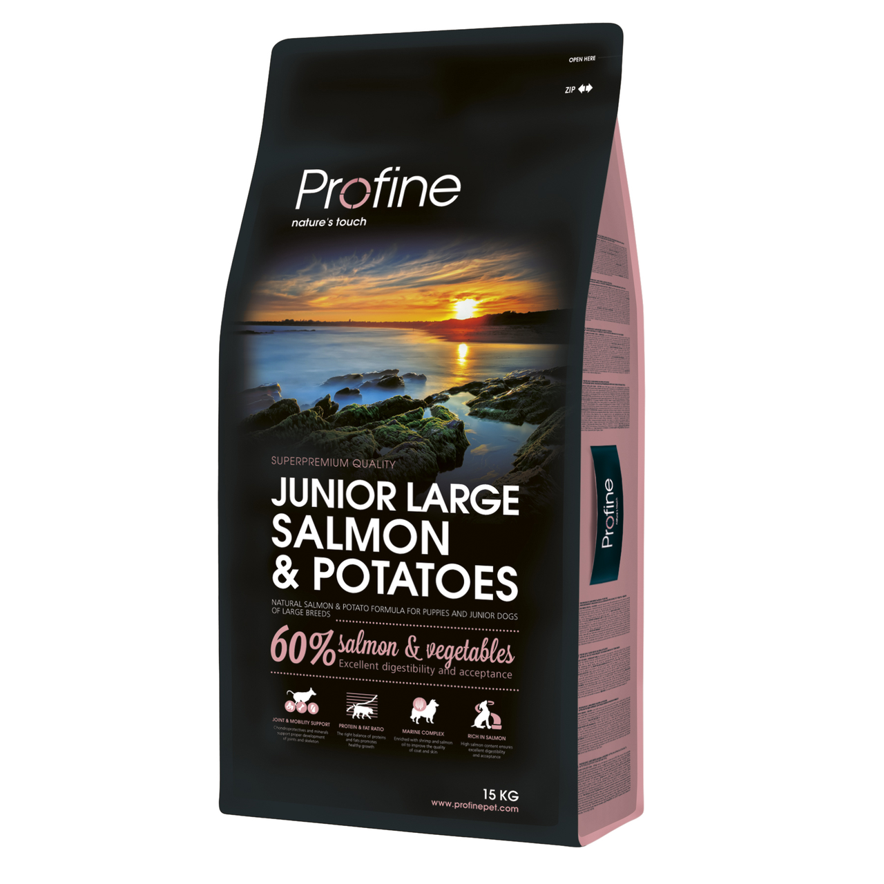 Profine Junior Large Breed Salmon & Potatoes 15 кг - для цуценят великих порід з лососем (термін)