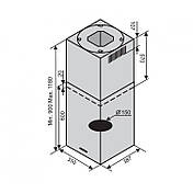 Острівна кухонна витяжка VENTOLUX ISOLA CUBE (1200), фото 2