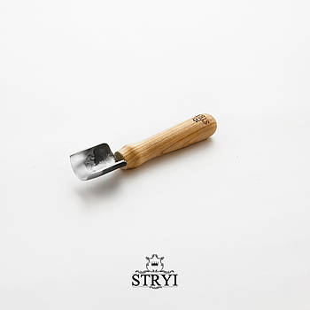 Стамеска коротка напівкругла рівна 30 мм Адольф Юр'єв Standard для геометричного різьблення