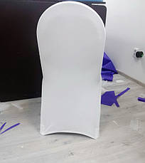Стрейч чохол на стілець з Круглою спинкою для Готелю з Цупкої тканини Спандекс, фото 2