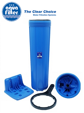 Корпус фільтра для холодної води Big Blue 20" AquaFilter FH20B64_L 1 1/2" синя колба, фото 2