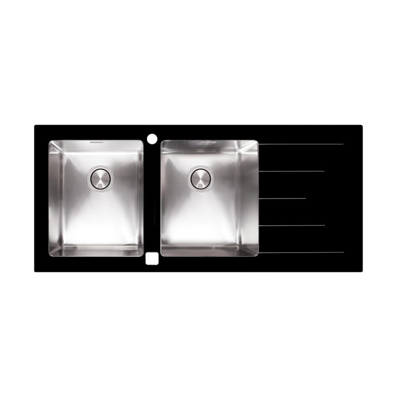Подвійна кухонна мийка Apell Pura PU1162IRBC BLACK 11751