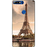 Силіконовий бампер чохол для Huawei Y7 Prime 2018 з малюнком Париж