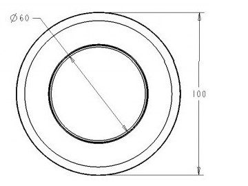 Габаритні розміри світлодіодного прожектора Aquaviva HT026C–45LED (RGB) Габаритні розміри світлодіодного прожектора Aquaviva HT026C–45LED (RGB)
