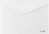 Папка-конверт А5 прозрачная на кнопке Economix,180 мкм фактура "глянец",белая E31316-14