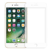 Захисне скло для iPhone 6 Plus/6S Plus, 0.25 mm, 5D на весь дисплей, біле, Full Glue