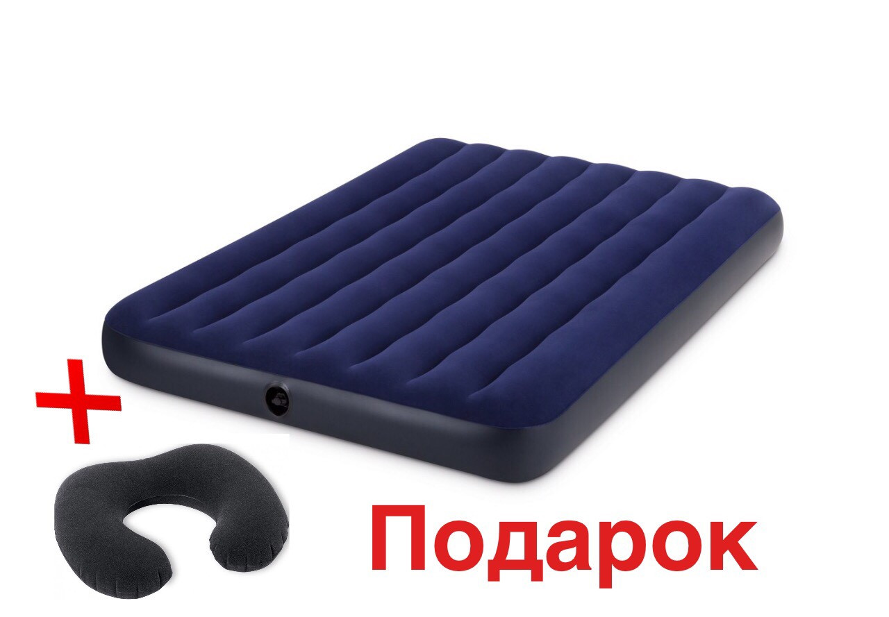 Надувний матрац INTEX 68758 Blue 137х191х22