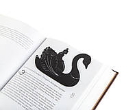 Металлическая закладка для книг Принцесса на лебеде (черная)