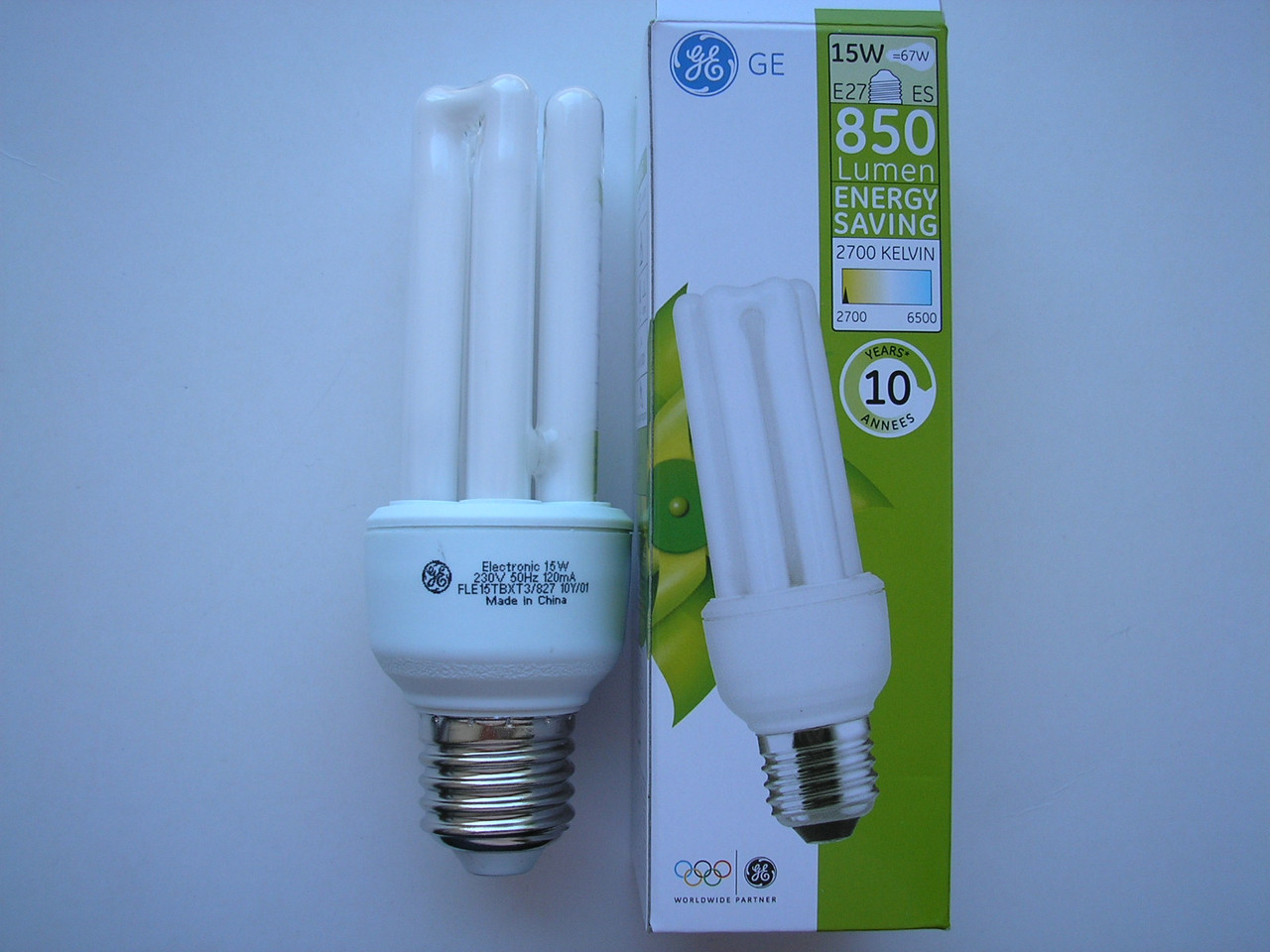 Лампа General Electric FLE15TBX/T3/865/E27 ровная трубка, цена 39 грн ...