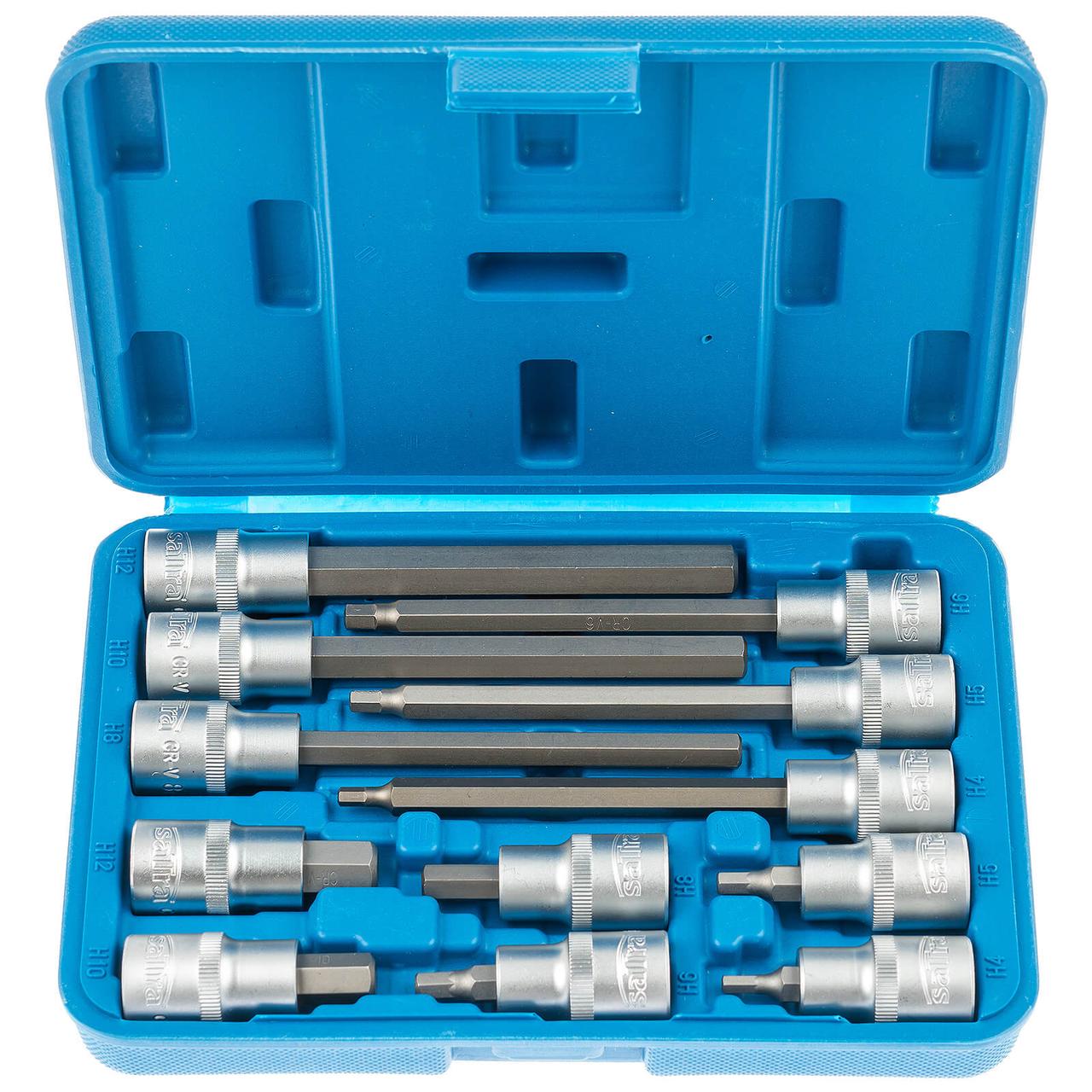 Набір ключів HEX з насадками 1/2"-12 предметів SATRA S-SH1212L