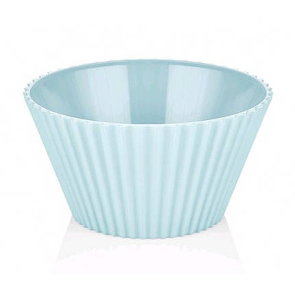 Салатник пластик. BAGER BG-441 B BLUE/25.5 см Харчовий пластик, фото 1