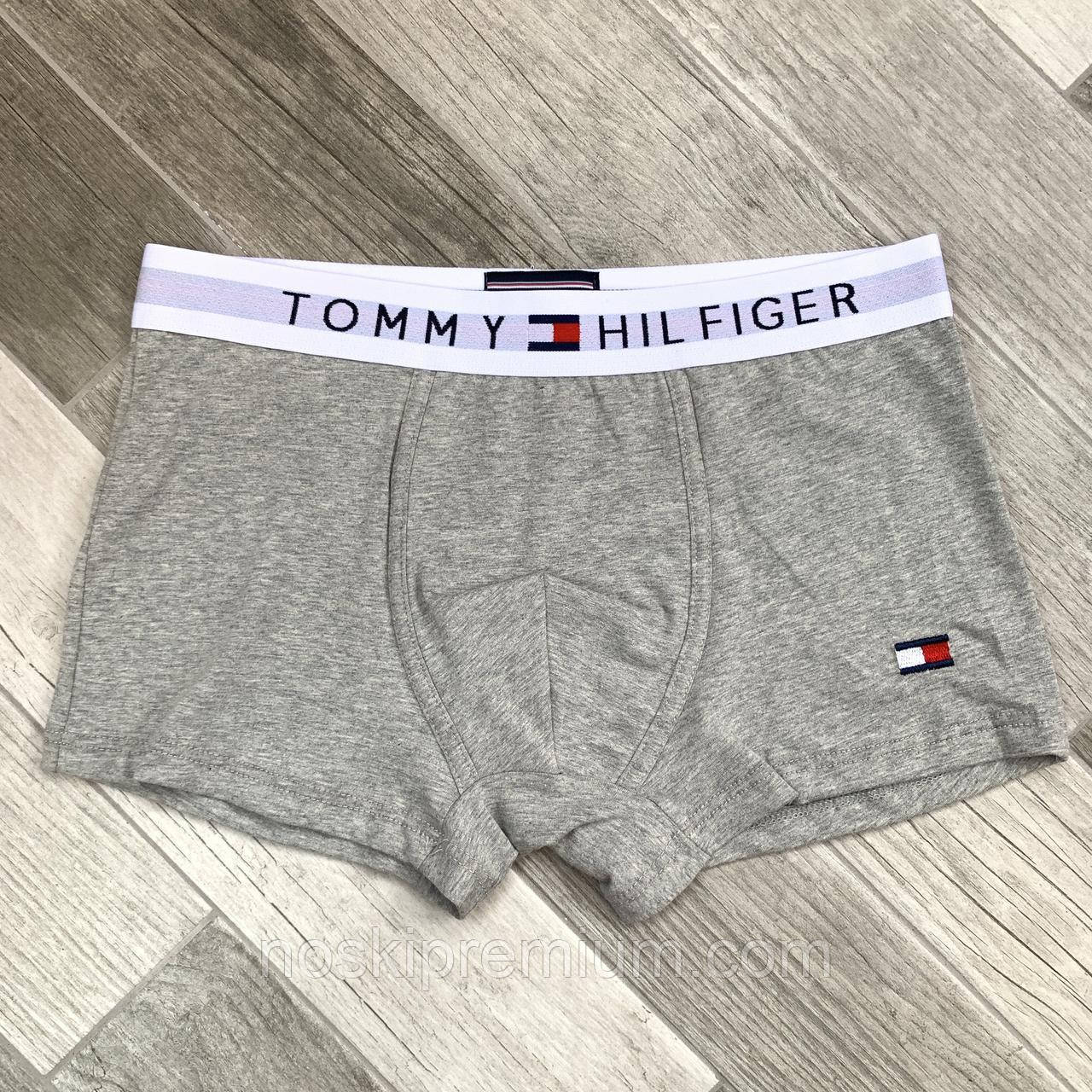 Труси чоловічі боксери бавовна Tommy Hilfiger, розмір 2XL (52-54), світло-сірі, 03665