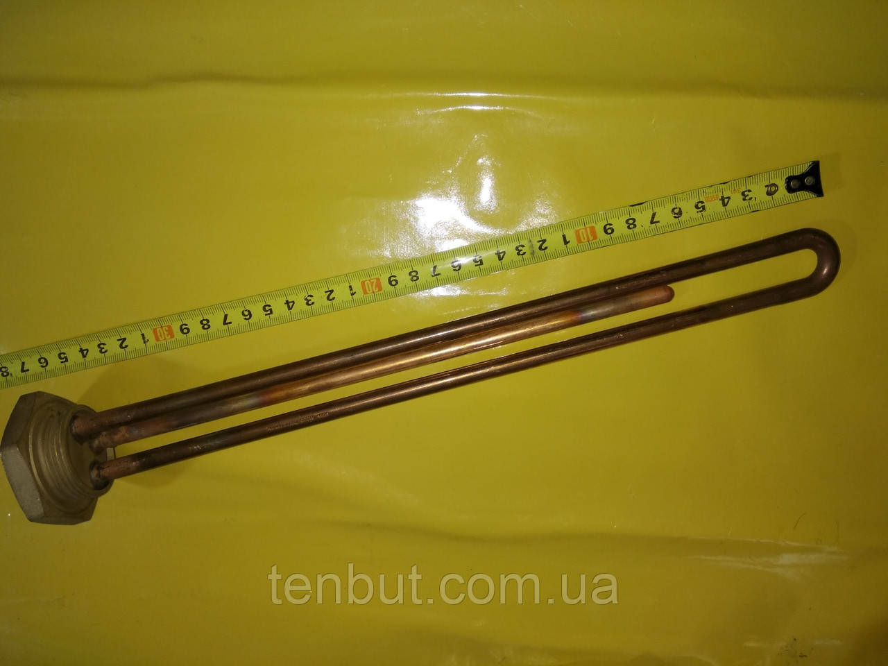 Мідний тен різьбовий 1.1/4" дюйма різьблення 2.0 кВт. 230 В. без місця під магнієвий анод . Виробник Kawai .