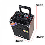 Акумуляторна колонка з підсилювачем Q8S BT + мікрофон, фото 3