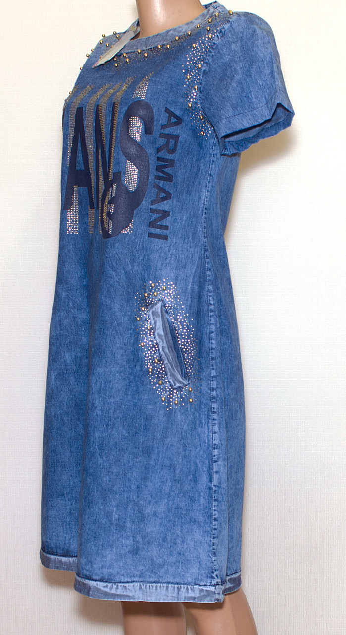 Модное джинсовое платье (46) - фото 2 - id-p699260302