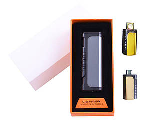 Запальничка USB в подарунковій коробочці Lighter HL-35 Двостороння спіраль, фото 1