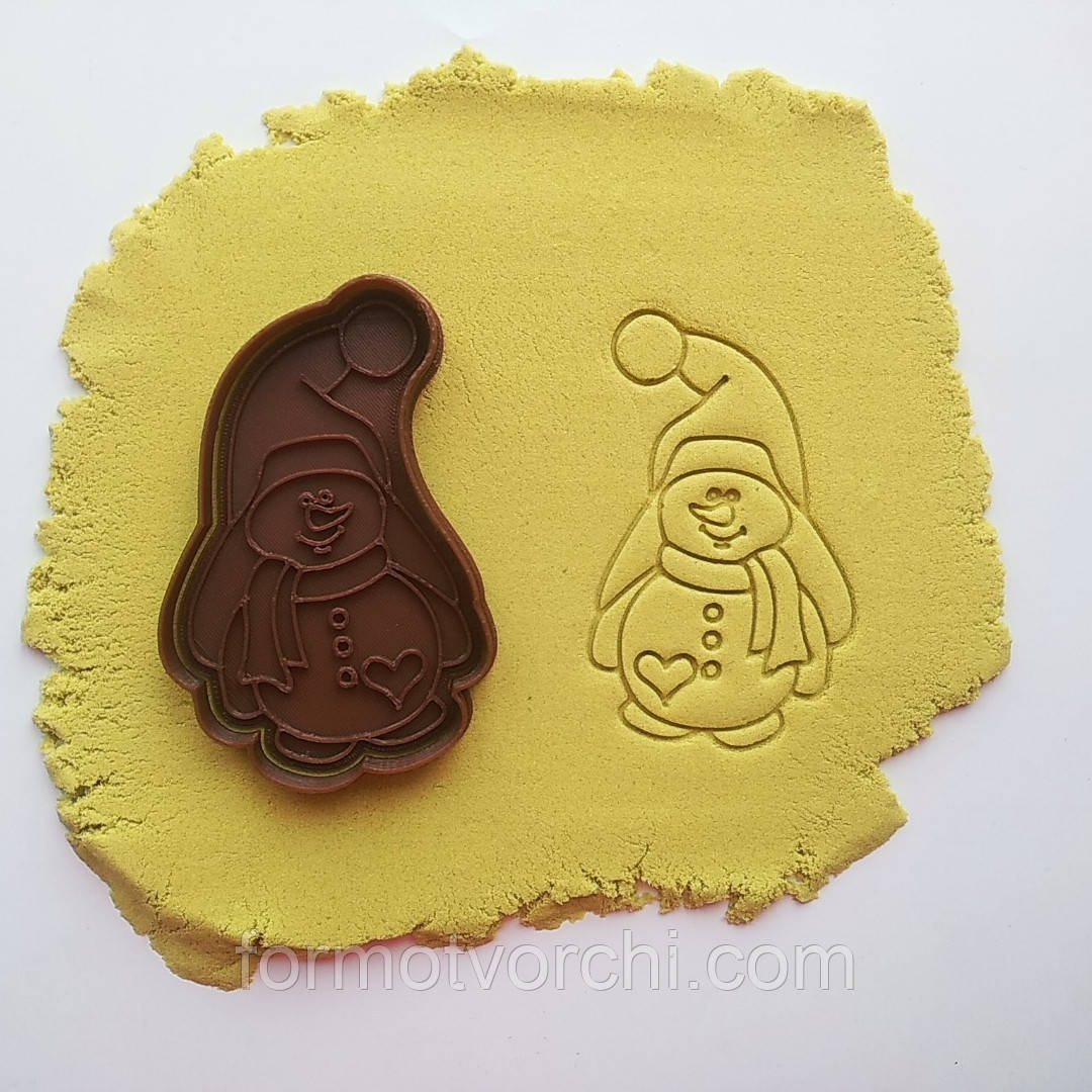 3D-формочки-вирубки для пряників "Сніговик 8"