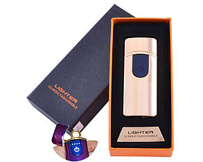 Запальничка USB в подарунковій коробочці Lighter HL-42 Сенсорна кнопка, фото 1