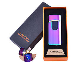 Запальничка USB в подарунковій коробочці Lighter HL-42 Сенсорна кнопка, фото 4