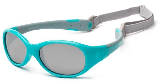 Дитячі сонцезахисні окуляри Koolsun KS-FLAG003 бірюзово-сірі (Розмір: 3+) (KS-FLAG003)