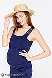 Облягаюча майка для вагітних та годування KLER NR-29.061, синя, фото 2