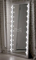 Зеркало напольное с подсветкой M603 LUKAS для дома и салонов красоты. Пристенные зеркала с лампочками