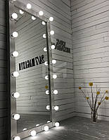 Зеркало напольное с подсветкой M604 CARDEA для дома и салонов красоты. Пристенные зеркала с лампочками
