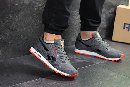 Чоловічі кросівки Reebok,текстиль,сітка,сірі з чорним, фото 2