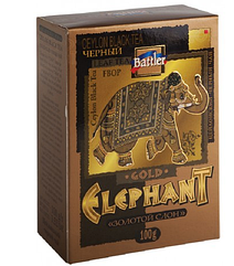 Цейлонський чорний середньолистовий чай Battler Золотий Слон 100 грам