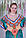 Довга жіноча колоритна атласна туніка кафтан з цифровим 3D принтом №11971, фото 4