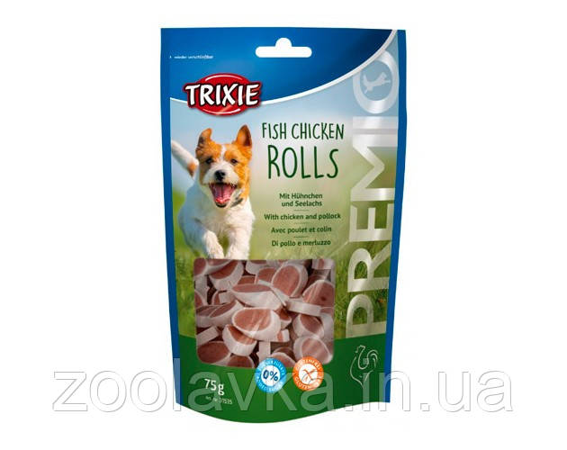 Trixie Premio Ласощі для собак, роли курка із сайдою, 75 г