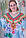 Довга жіноча колоритна атласна туніка кафтан з цифровим 3D принтом №11974, фото 5