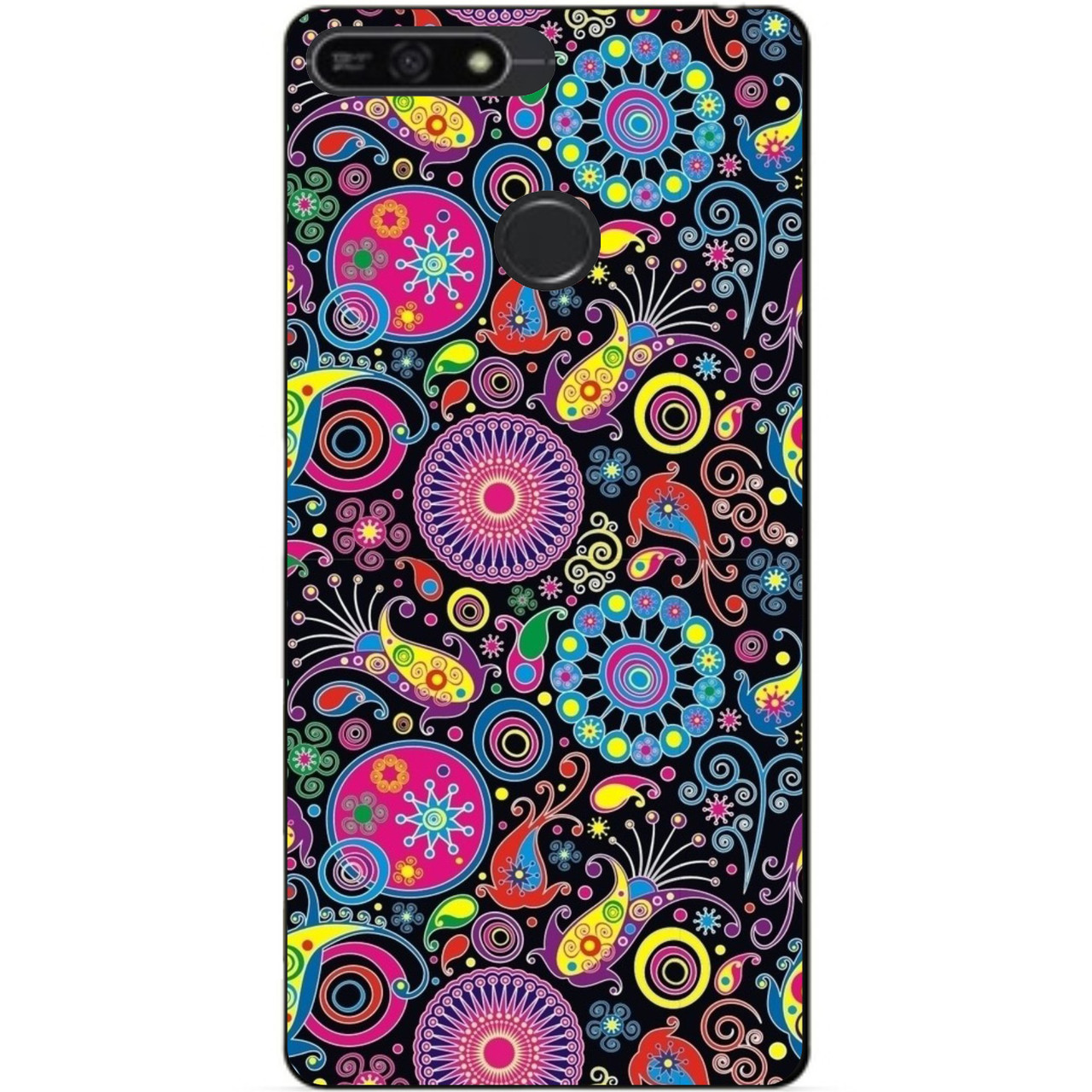 Бампер силіконовий чохол для Huawei Honor 7a Pro з малюнком Східні Візерунки