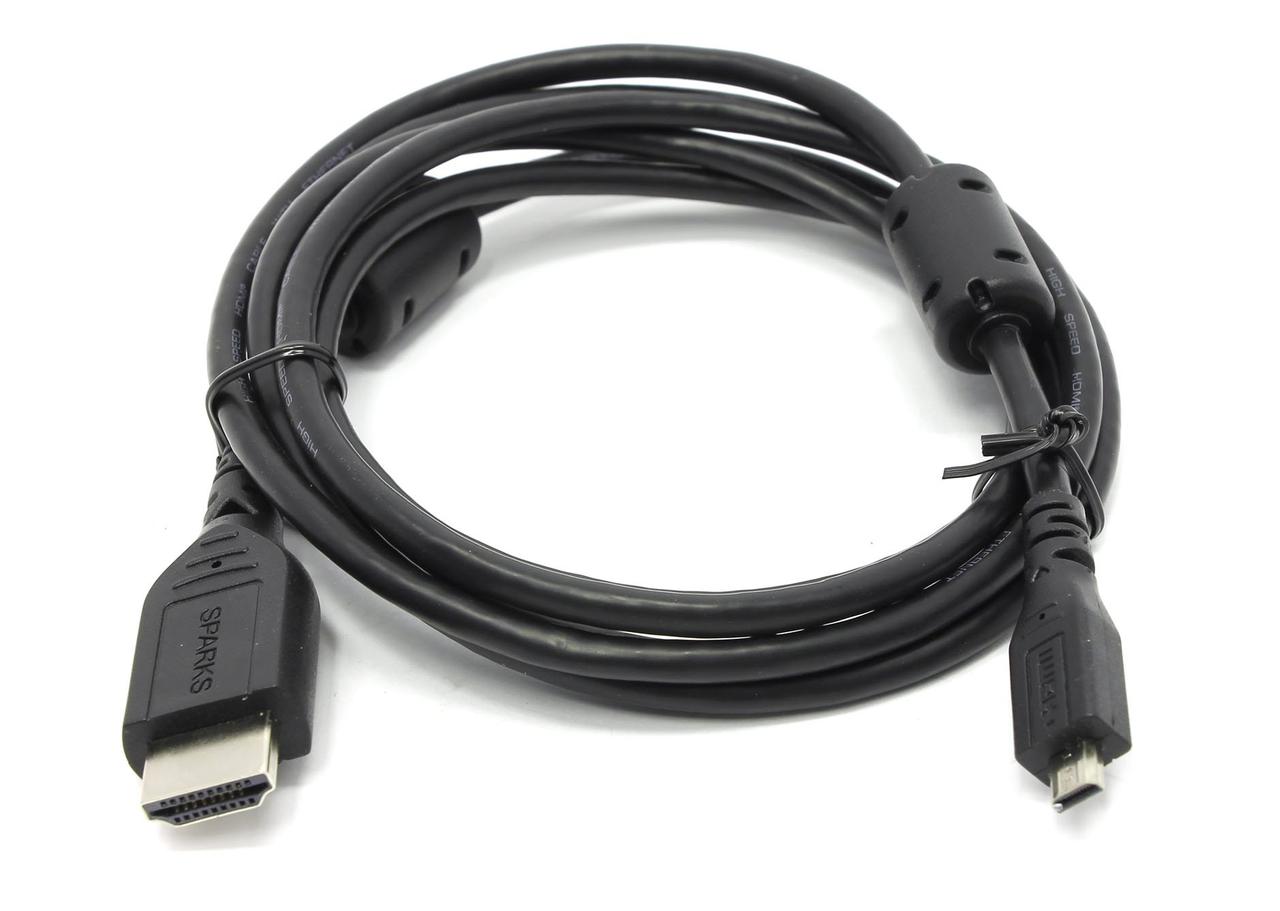 Кабель HDMI тип А - на microHDMI тип Д 1.8 метра - фото 2 - id-p905746953
