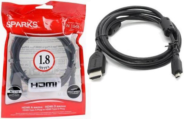Кабель HDMI тип А - на microHDMI тип Д 1.8 метра - фото 5 - id-p905746953