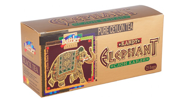 Чай цейлонський чорний в пакетиках Батлер Слон Канді 25 шт., фото 1
