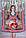 Коротка жіноча колоритна атласна туніка кафтан з цифровим 3D принтом №11982, фото 4