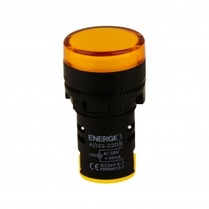 Індикатор LED AD22-22DS/Y 220В жовтий