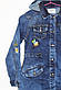 Джинсова куртка на дівчинку "Вишивка" 134, фото 4