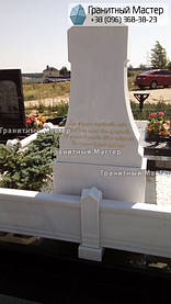 Памятник из белого мрамора женщине в с. Хотов, Киевской обл.  38