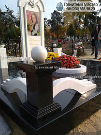 Памятник из гранита и мрамора молодой девушке. Сумская обл. г. Ахтырка 5